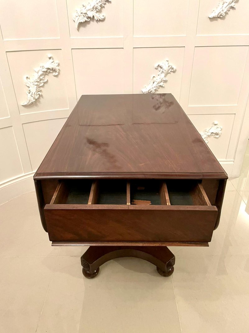 Antique Victorian Mahogany Pedestal Centre Table - Image 7